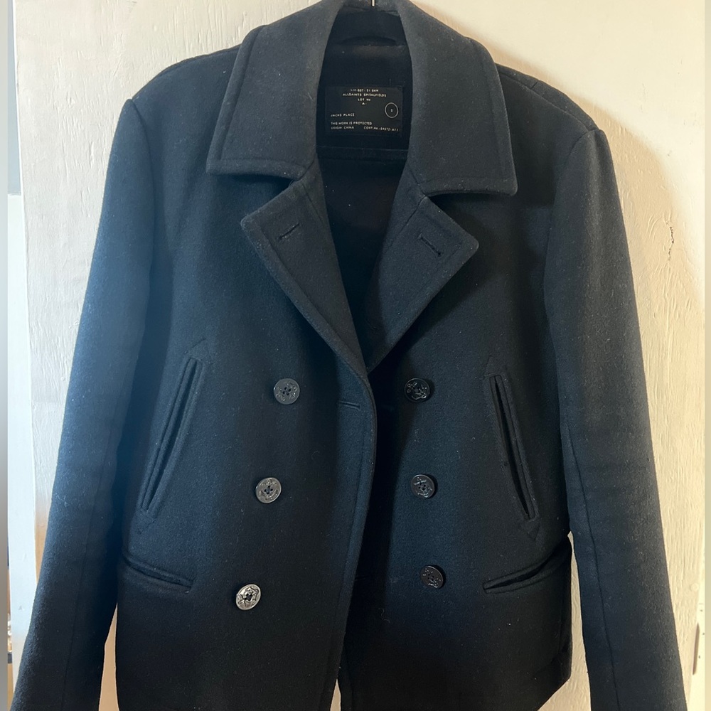 AllSaints Double Breasted Peacoat